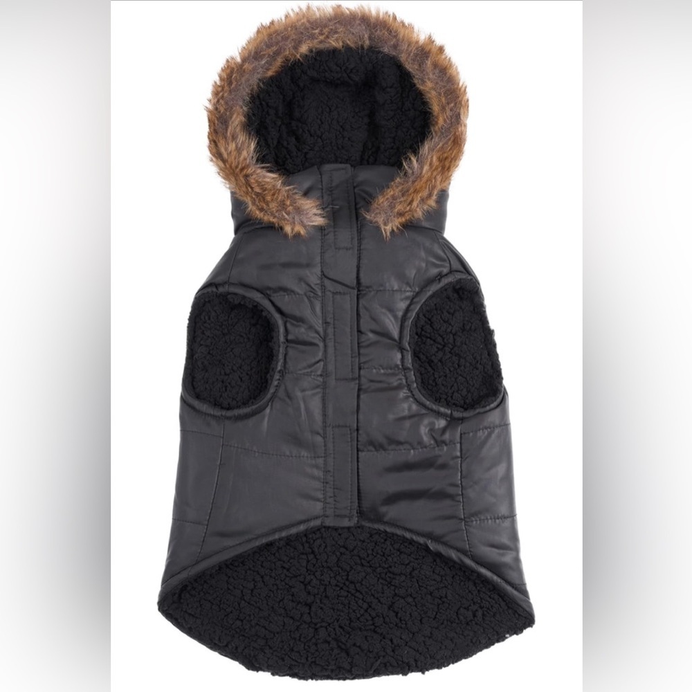 Juicy Couture Faux Fur Hooded Dog Jacket - Picture 6 of 7